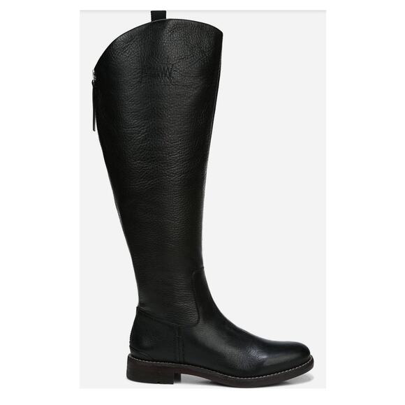 NIB Franco Sarto Meyer Black Leather Knee High Boot 9.5M - Picture 2 of 4